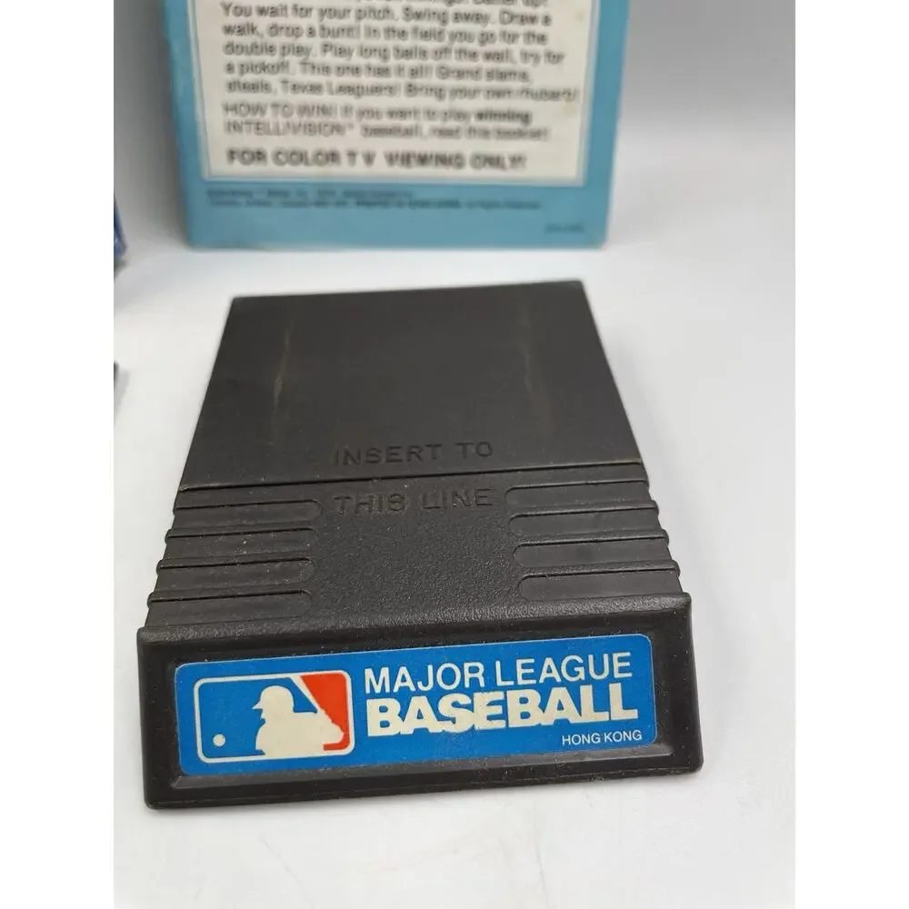 Vintage Intellivision MAJOR LEAGUE BASEBALL Video Game 1979 CIB Box Manual